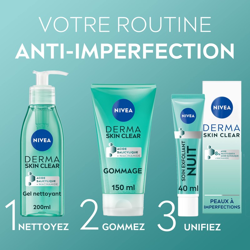 NIVEA Derma Skin Clear Face Scrub (1 x 150 ml),