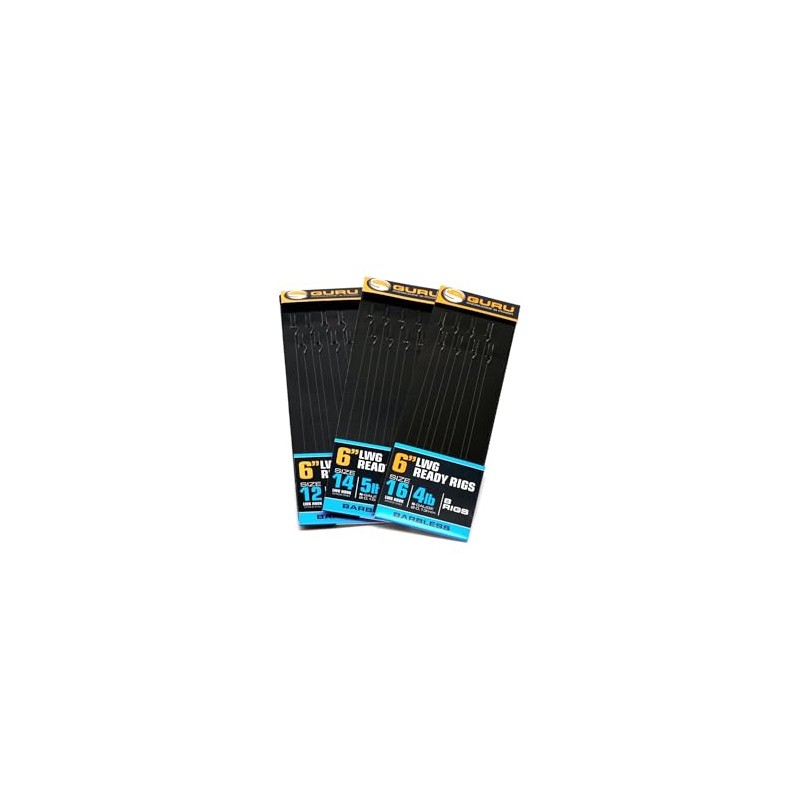 Guru 6" Pole Rigs Ready Tied Hooklength All Patterns and