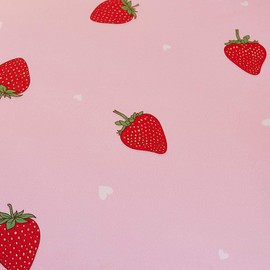 Loussiesd Strawberry Pillowcase Cute Cartoon Strawberry Printed 2 Pillow Shams Standard Pink Pillow Cases Kawaii Strawberry Fruits Warm Sweet Theme Microfiber Soft Pillow Cover, 20x 30Inch