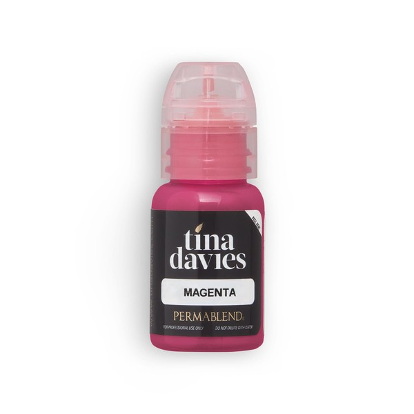 Tina Davies Professional Lip Pigment - Permanent Lip Makeup - Colours Heal True to Tone - High Retention - Magenta, 1/2oz