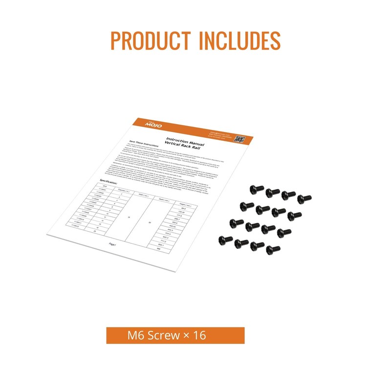 Tecmojo 6U Rack Rail Vertical, Pair Vertical DIY Rack Rails