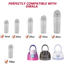 Replacement Lids for Owala Water Bottles Accessories 3 PCS Lid Replacement Parts Set Compatible with Owala FreeSip 40oz 32oz 24oz 16oz 19oz, Bottles Cap Accessories Seal Top Replacement Lid Stoppers