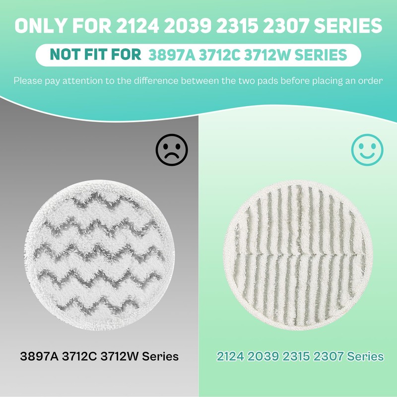 2124 Replacement Pads for Bissell Spinwave Spin Mop, 2 Scrubby