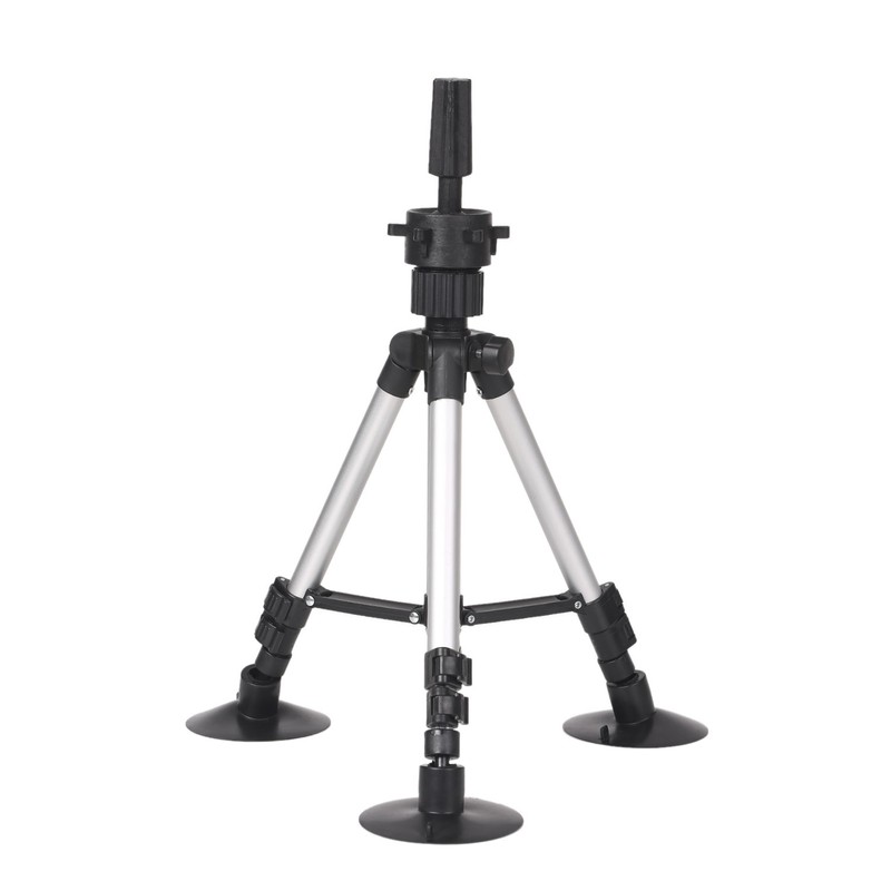 Wig Stand Tripod with Suction Cups Mini Adjustable Mannequin Head