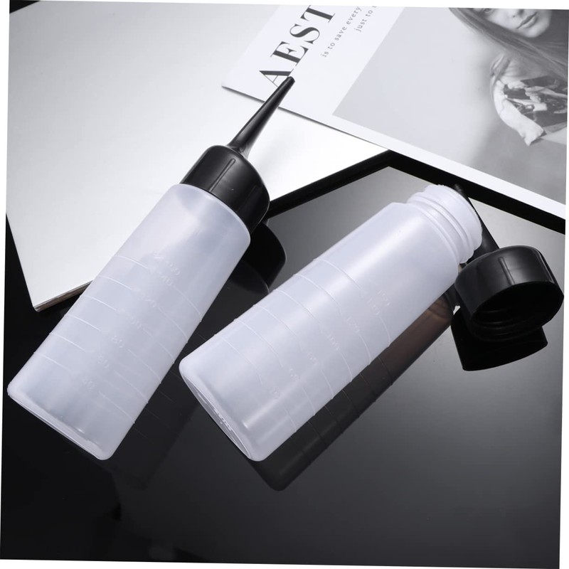 FOMIYES 3pcs Refillable Container Hair Dye Measuring Bottle Condiment Bottles