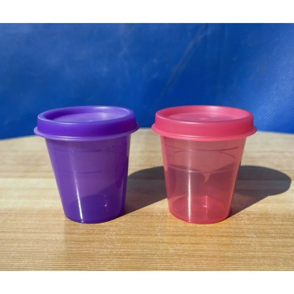 TUPPERWARE Mini Tumbler Midgets Container 2oz ~ 60mil Set of