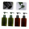 Baluue 4pcs Emulsion Bottles Refillable Lotion Shampoo Pump Dispenser for