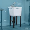Space Saver Utility Sink by JS Jackson Supplies, Pull-Out Faucet,