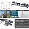 CLASAGA Progressive Multifocus Reading Glasses for Men,Lightweight Metal Half Frame