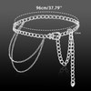 MILAKOO Multilayer Delicate Waist Chain Belt Minimalist Metal Link Belt