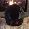 customTAYLOR33 High Intensity Grade Reflective Bloody/Dripping Hands Decals for Helmets,