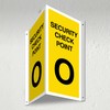 V Safety Security Check Point O - 3D Corridor Sign