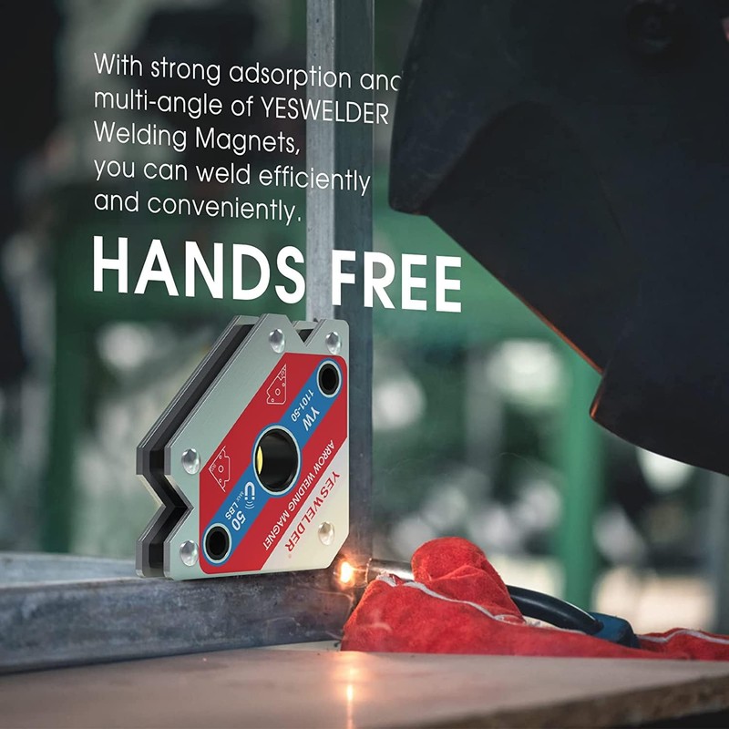 YESWELDER 25 lb Welding Magnet Pack of 4 Magnetic Welding