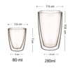 Aqualogis Double Walled Thermal Glass Cappuccino Latte Venice 2 Pack