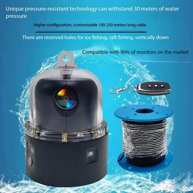New 360 Rotating Visual HD Night Vision Water Temperature Depth