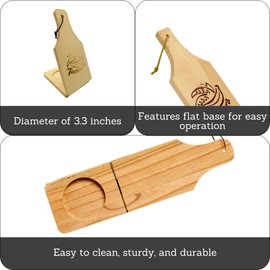 IMUSA USA J-100-5-5045 Traditional Jumbo Wood "Tostonera" Plantain Masher,Tan