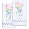 Jack Dempsey Needle Art Roses Decorative Hand Towel Pair