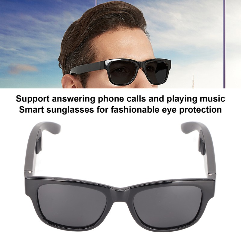 Smart Sunglasses Multifunctional Wireless Bluetooth Sunglasses for PC Laptop ComputerDark