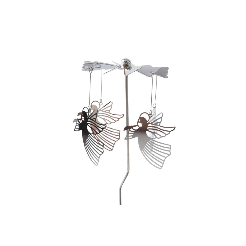 CGB Giftware | Silver Christmas Angel Tealight Spinner | Festive