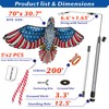 ORGCLDKT-Bird Scare Kite Eagle/Hawk/Peregrine Falcon/12.5FT Telescopic Pole/Bird Scaring Tape Tail/3D