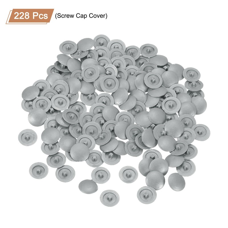 sourcing map Screw Caps, 228Pcs 12mm - Plastic Self-Tapping Screw