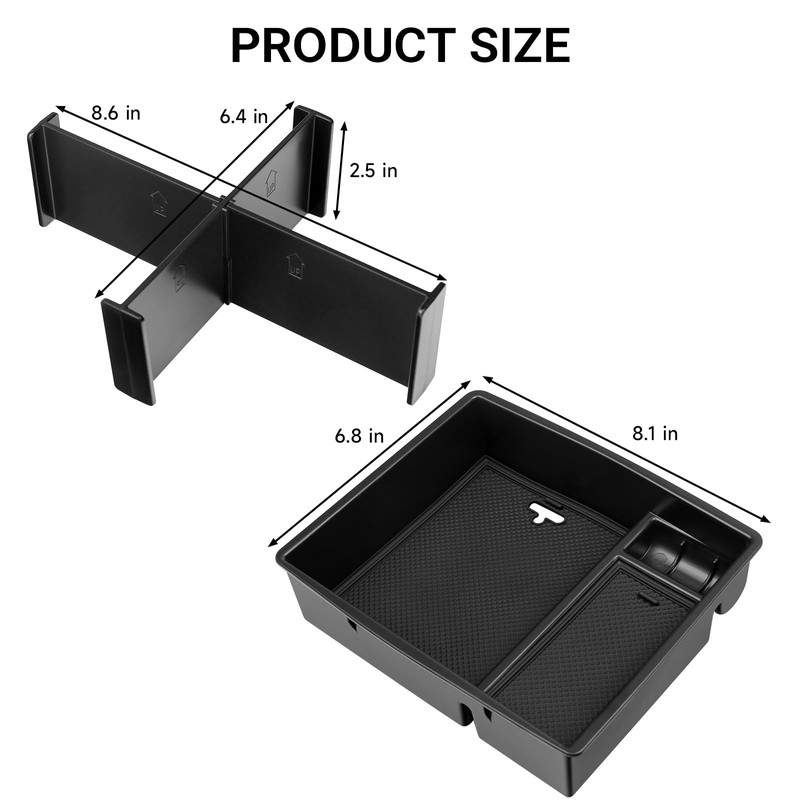 YOJOJOCO 2PCS Center Console Organizer Compatible with Toyota 2026 2025