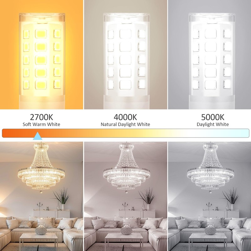 G9 LED Bulb 4W (40W Halogen Equivalent Bulbs) 8 Pack,
