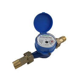 DAE AS-75m Water Meter, 3/4" NPT Couplings, Measuring in Cu Meter