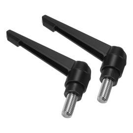 TA-VIGOR 2Pcs Adjustable Clamping Lever Handles, M12 x 25mm Locking Quick Release Push Button Ratchet Screw Knobs, 304 Stainless Steel Male Thread Stud Bolts Handle for Machinery & Equipment