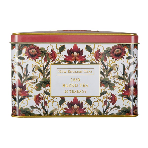 New English Teas Victorian Lotus Flower Tea Tin with 40