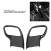 2Pcs Gear Shift Knob Cover Trim Protective Carbon Fiber Gear
