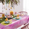 OQOQ Iridescent Table Cloths (2 Packs，Pink) - Rectangular Plastic Table