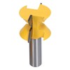 2Pcs Tongue Groove Router Bit 120° with Edge Banding Woodworking
