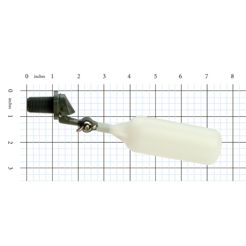 Kerick Valve MA3P2 PVC Mini Float Valve, Tank Mount, Adjustable