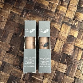 Cover FX Set of 2 TWO Cover FX Mint Tint Tinted Anti-Aging Lip Glaze Pearl Lily Boxed