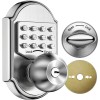 Elemake Mechanical Keyless Entry Door Lock Digital Code Keypad Knob