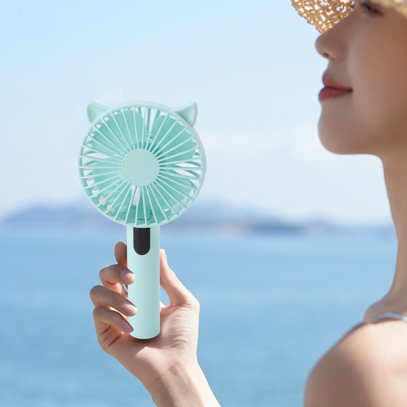 Handheld Fan 5 Speeds USB Rechargeable Small Fan Portable Silent