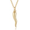 Italian Horn Cremation Jewelry for Ashes Stainless Steel Pepper Cremation