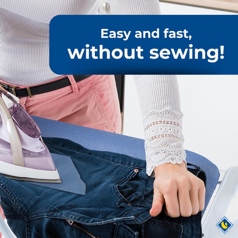 USIT, 1pc Thermoadhesive Cotton Repair Patch, 18"x4.5", Lightweight and Resistant,