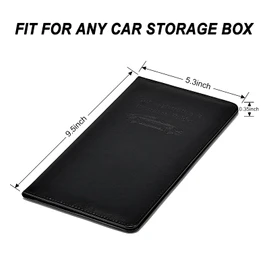 HERRIAT Car Registration and Insurance Card Holder,Glitter Leather Vehicle Glove Box Automobile Documents Paperwork Wallet Case Organizer for ID, Key Contact Information Cards,Men&Women