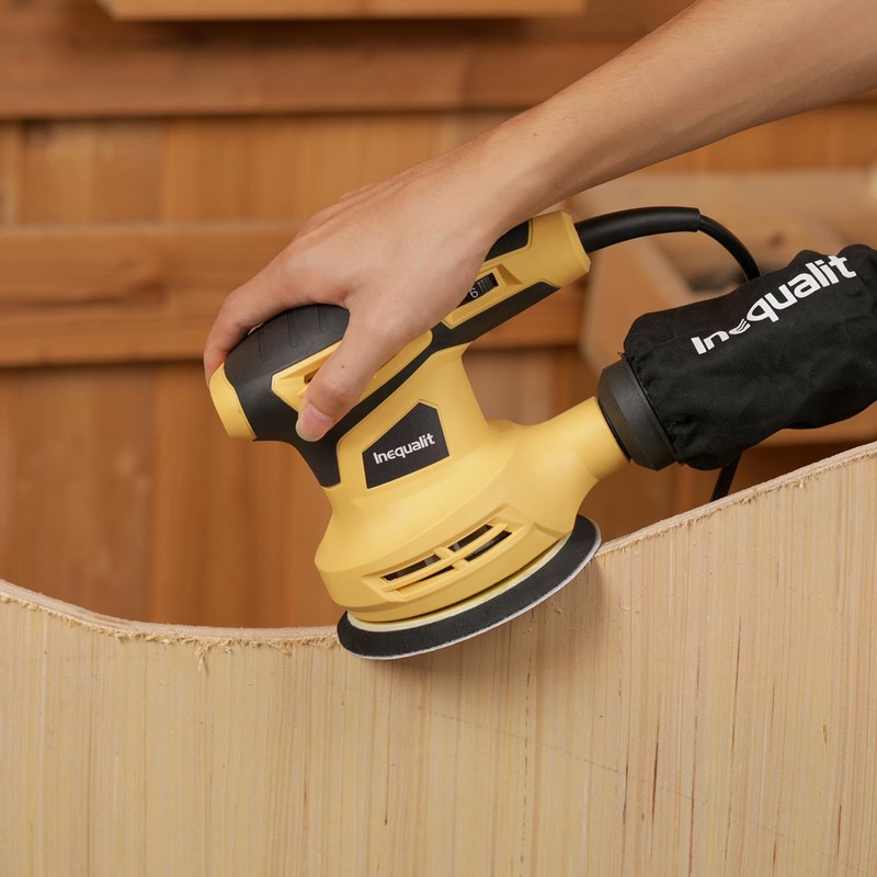 Inequalit Random Orbital Sander, 2.4Amp 5-Inch Corded Palm Sander, Max