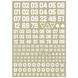 Haikyu Parts DZN-WHI DZ Number Decal, White, 1 Piece, Plastic Model Decal