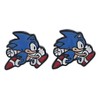 Sonics Cartoon Game Character Metal Enamel Stud Earrings