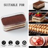 Plastic Dessert Cups with Lids and Sporks,Stickers,Tiramisu Containers,Cookie Containers,Clear Food