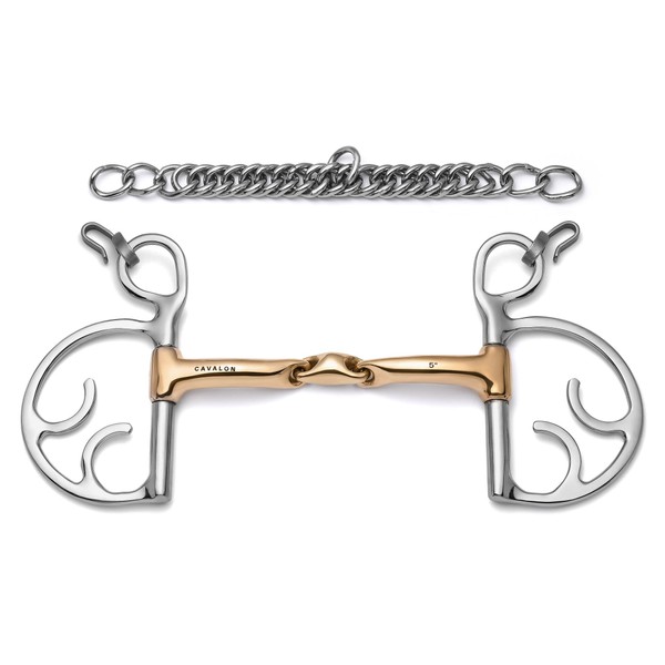 Cavalon Kimberwick Lozenge Savor Gold Curb Bit (5")