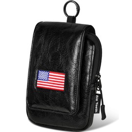 BIG TEETH Golf Rangefinder Hard Shell Case Compatible for Bushnell/Callaway/Tectectec,Universal Patriotic US Flag Range Finder Carry Bag for Most Brands Rangefinders (Case Only)