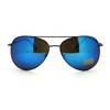 Cop Pilot Metal Aviator Sunglasses Unisex Gun Metal Blue Mirror
