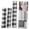 TEHAUX 3pcs Black White Checkered Handle Covers for Refrigerators Ovens