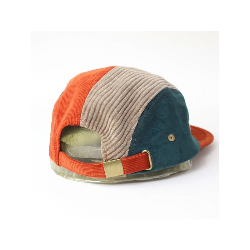 regnuu Corduroy Cap, Men's Hat, Work Cap, Orange Multi (MULTI2)