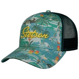 Stetson Surf Island Trucker Cap Men's Summer 100% Cotton, green-blue, Unit size